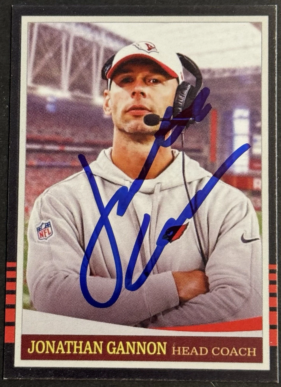 Jonathan Gannon Signed Autographed Custom Arizona Cardinals Card BAS Beckett