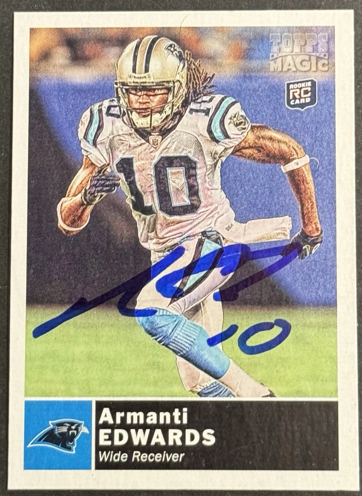 ARMANTI EDWARDS SIGNED 2010 TOPPS MAGIC MINI ROOKIE CARD BAS BECKETT APP STATE COLLECTIBLE MEMORABILIA