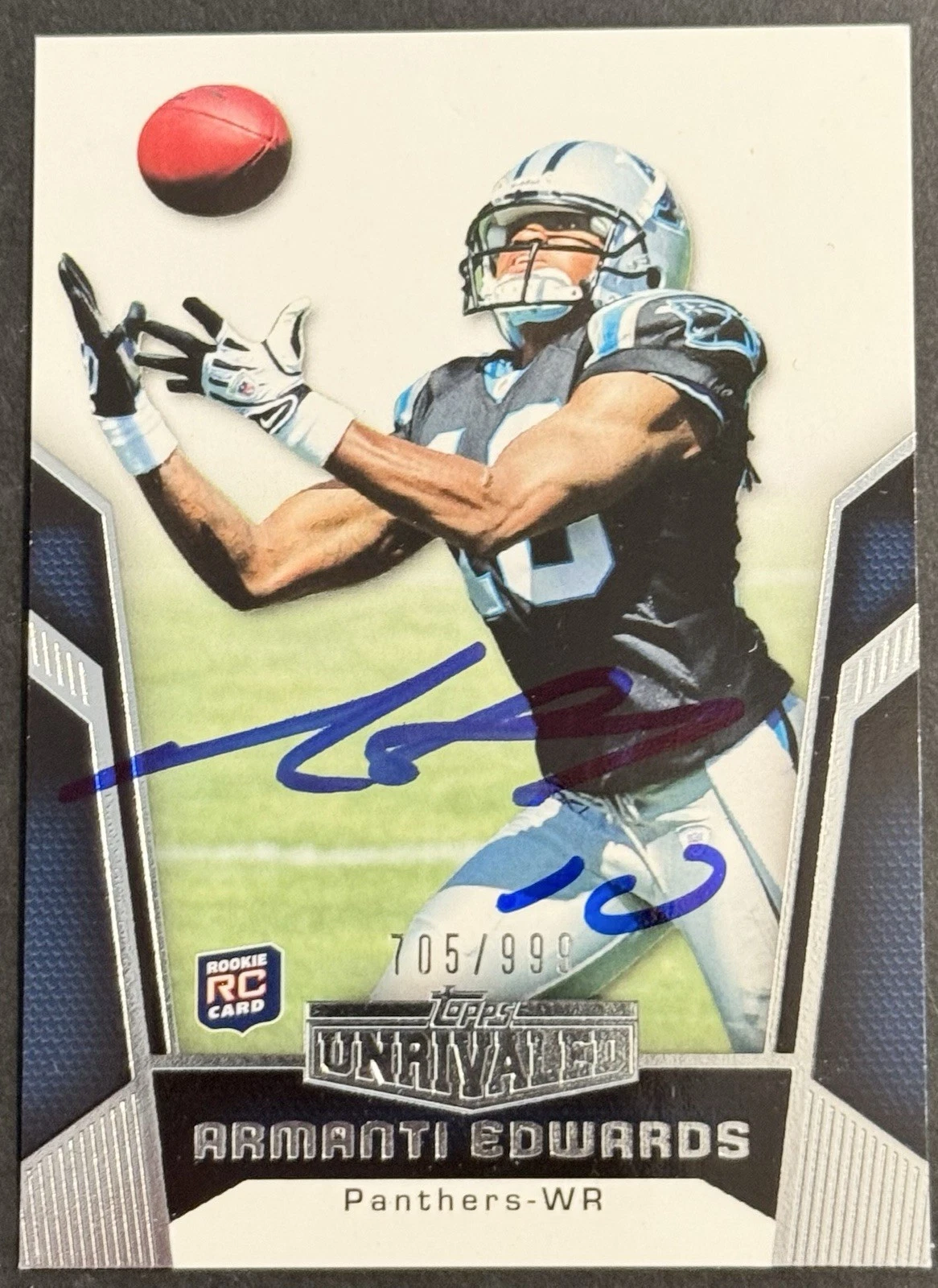 ARMANTI EDWARDS SIGNED 2010 TOPPS UNRIVALED ROOKIE CARD BAS BECKETT APP STATE COLLECTIBLE MEMORABILIA