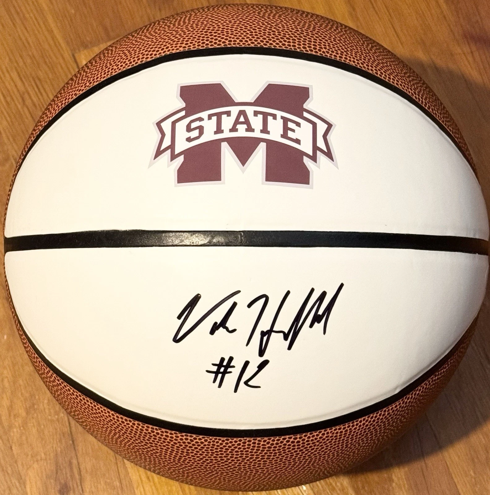 Josh Hubbard Signed Autographed Mississippi State Bulldogs Logo Basketball JSA