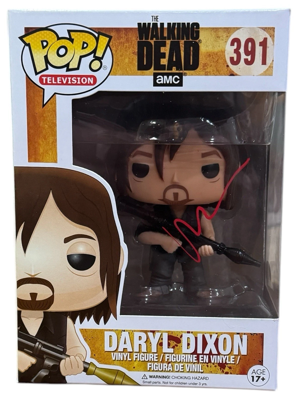 Norman Reedus The Walking Dead Daryl Dixon Signed Autograph Funko Pop #391 ACOA