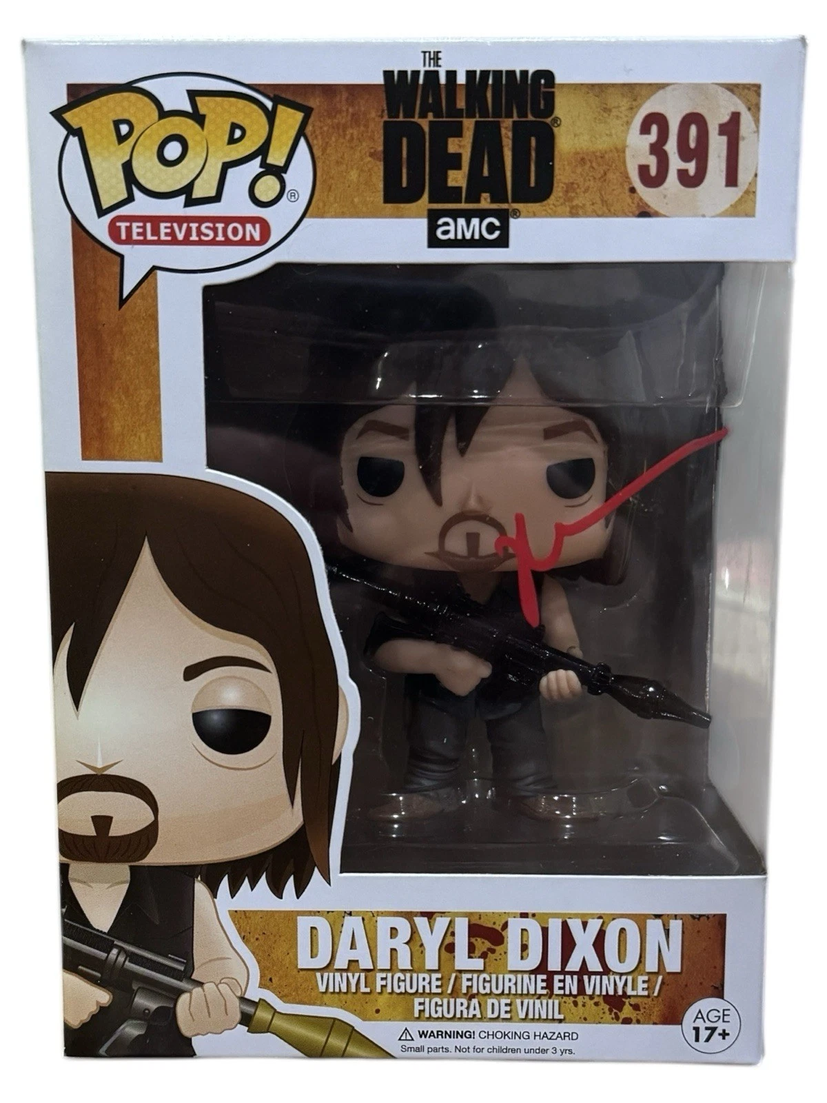 Norman Reedus The Walking Dead Daryl Dixon Signed Autograph Funko Pop #391 ACOA