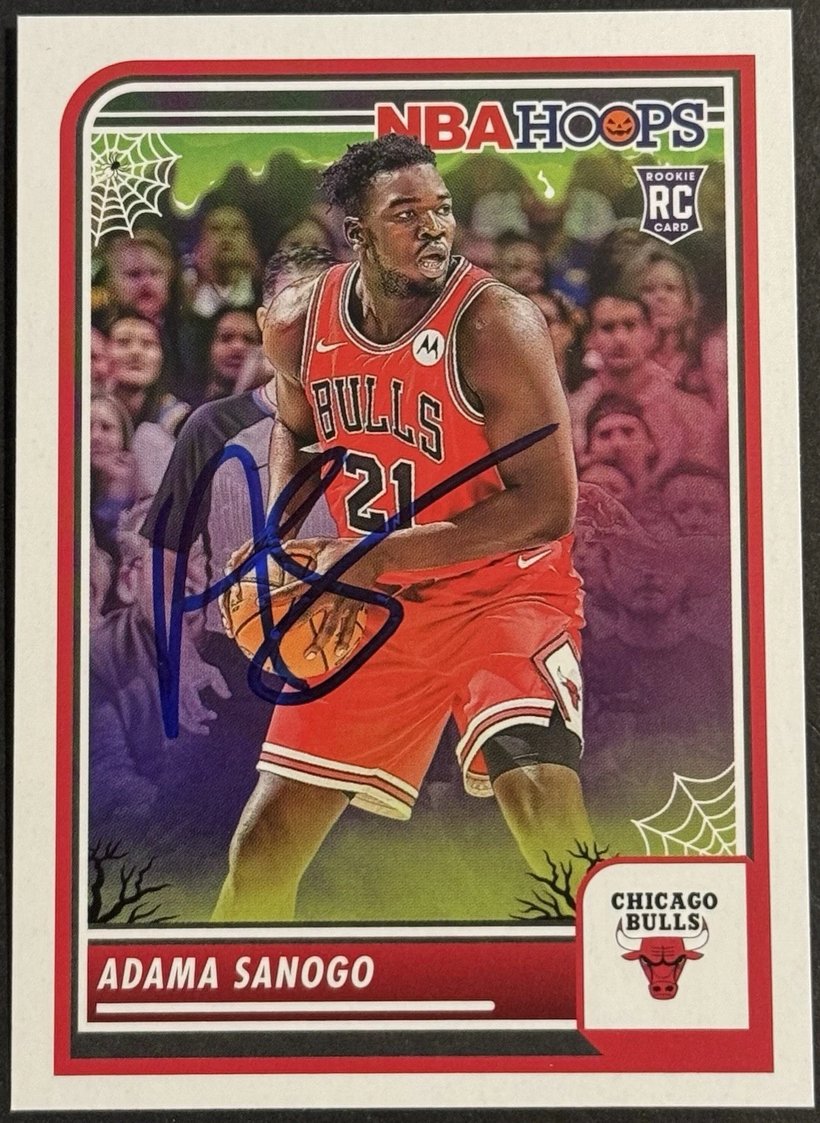 Adama Sanogo Signed 2023-24 NBA Haunted Hoops Rookie Card Bulls BAS Beckett COA