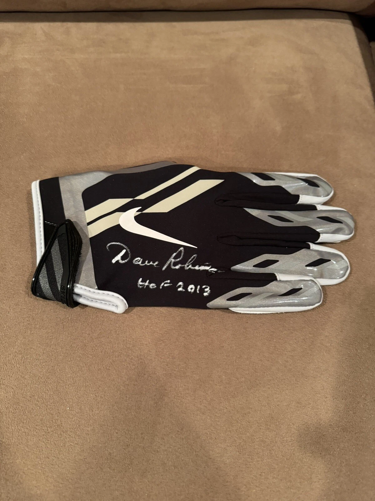 Dave Robinson Signed Autographed Nike Football Glove Beckett Packers Hof 13