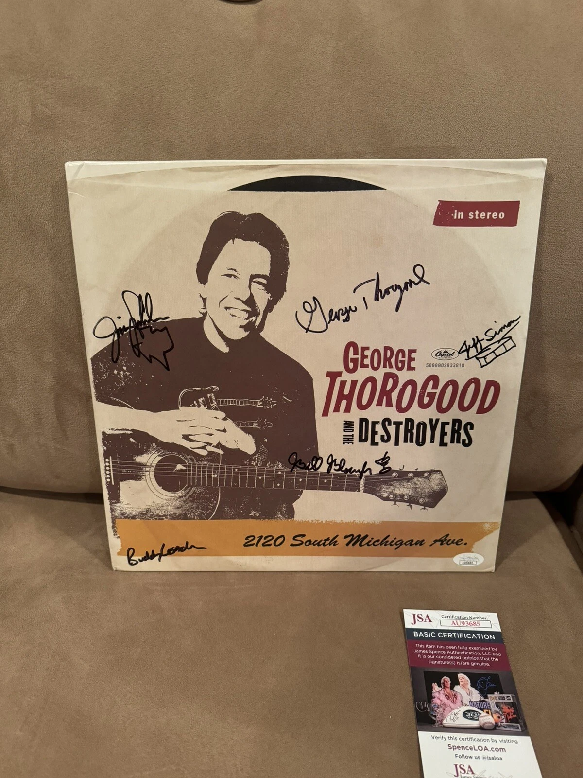 George Thorogood 2120 S Michigan Ave Album Signed by George + 4 Band Members JSA