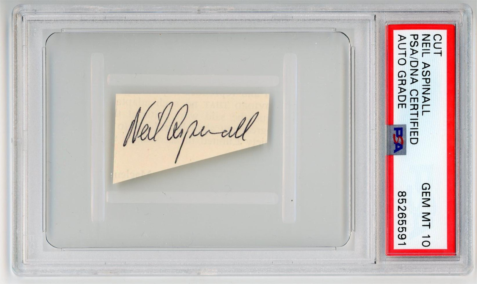 Beatles Neil Aspinall Signed Autographed 1967 Cut Signature PSA 10 Auto