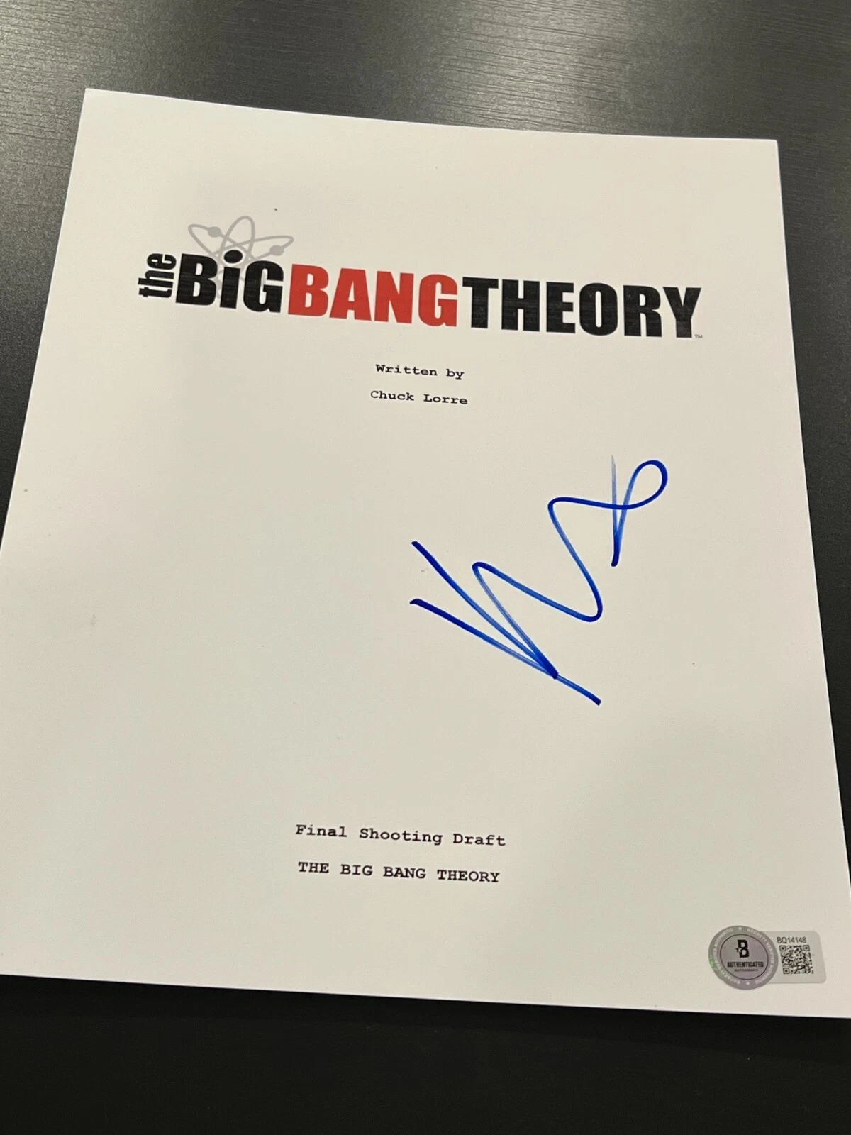 KALEY CUOCO SIGNED AUTOGRAPH SCRIPT BIG BANG THEORY PARSONS BECKETT BAS COA X1