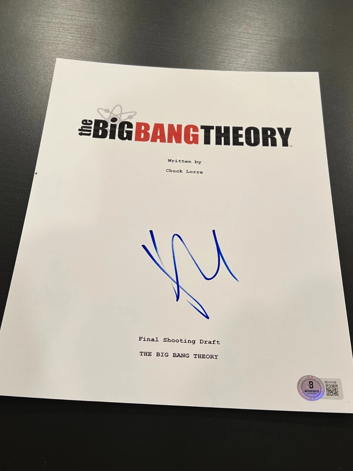 KALEY CUOCO SIGNED AUTOGRAPH SCRIPT BIG BANG THEORY PARSONS BECKETT BAS COA X2