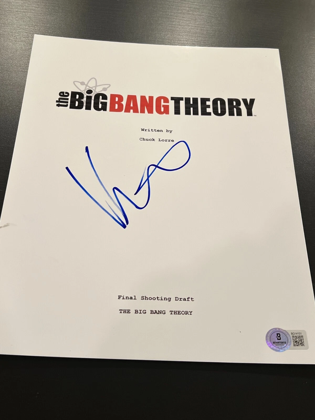 KALEY CUOCO SIGNED AUTOGRAPH SCRIPT BIG BANG THEORY PARSONS BECKETT BAS COA X4