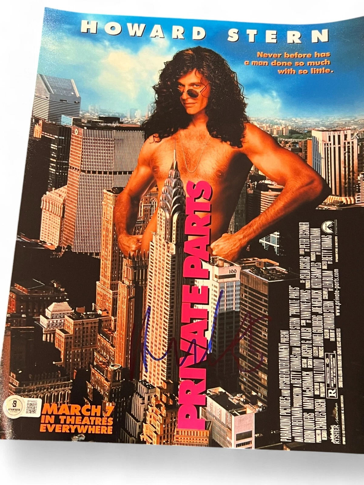 HOWARD STERN SIGNED AUTOGRAPH 11x14 PHOTO PRIVATE PARTS SIRIUS BECKETT BAS G
