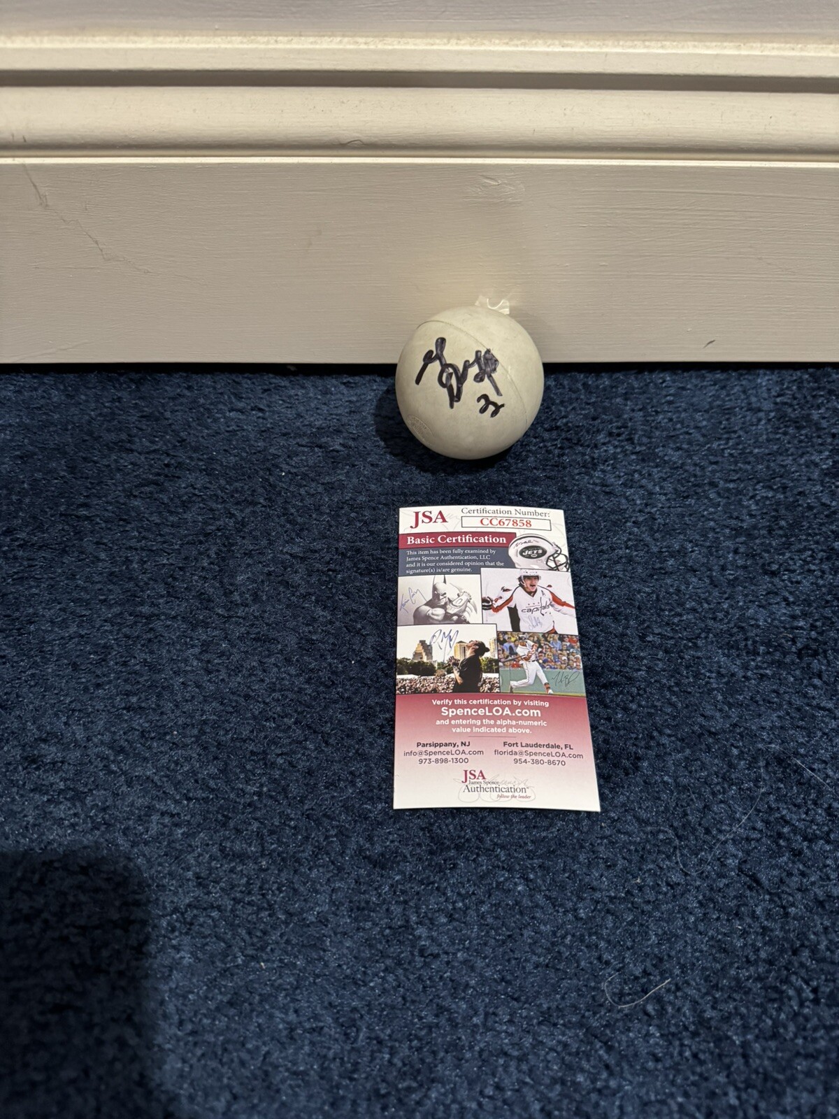 Gary Gait SIGNED GAME USED SYRACUSE LACROSSE BALL JSA COA + Steiner