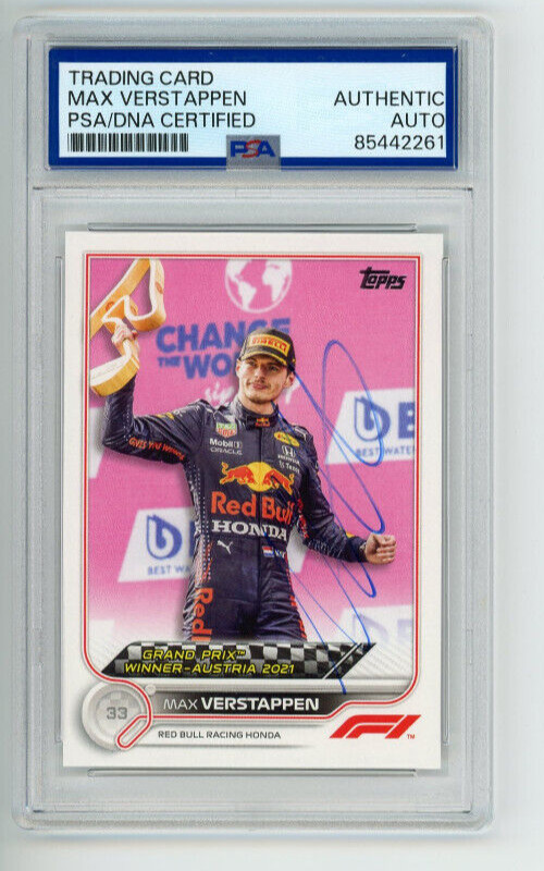 Max Verstappen Autographed Signed 2022 Topps Formula 1 Grand Prix Winners #159