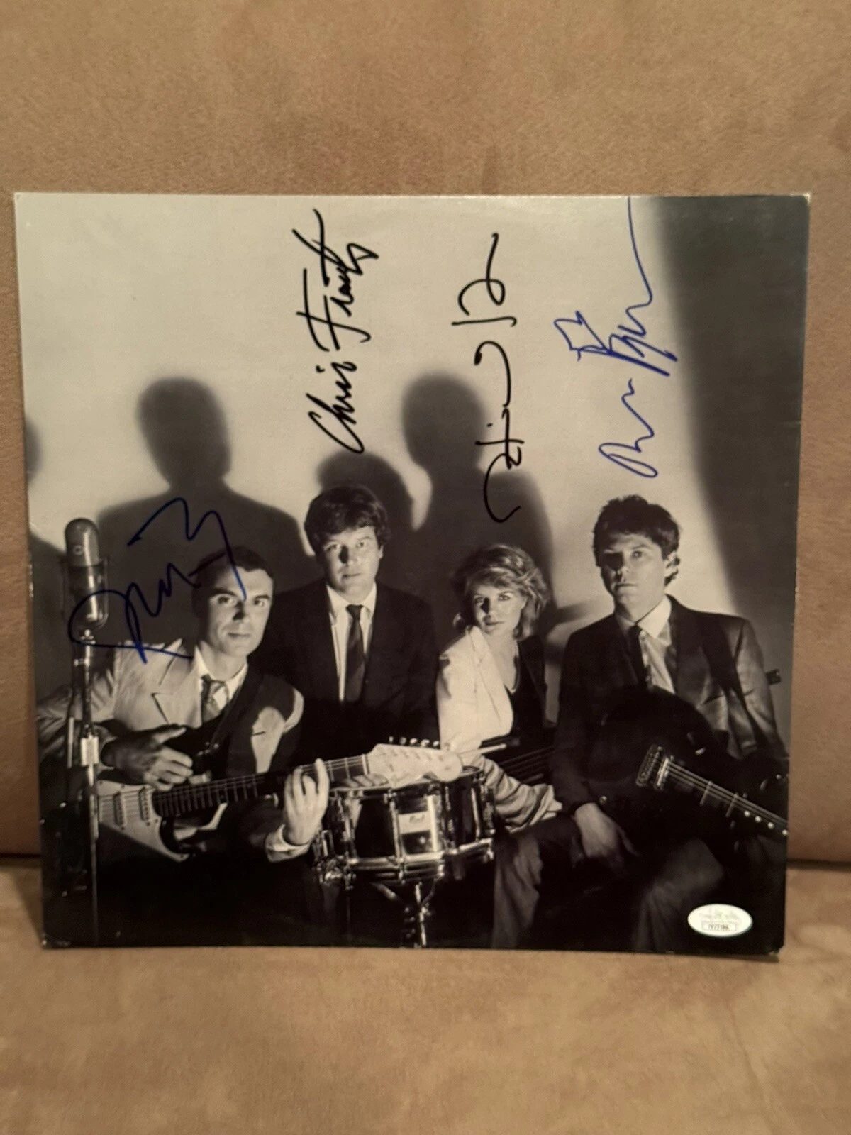 Talking Heads Signed Album Insert Byrne Weymouth Frantz Harrison JSA True Storie