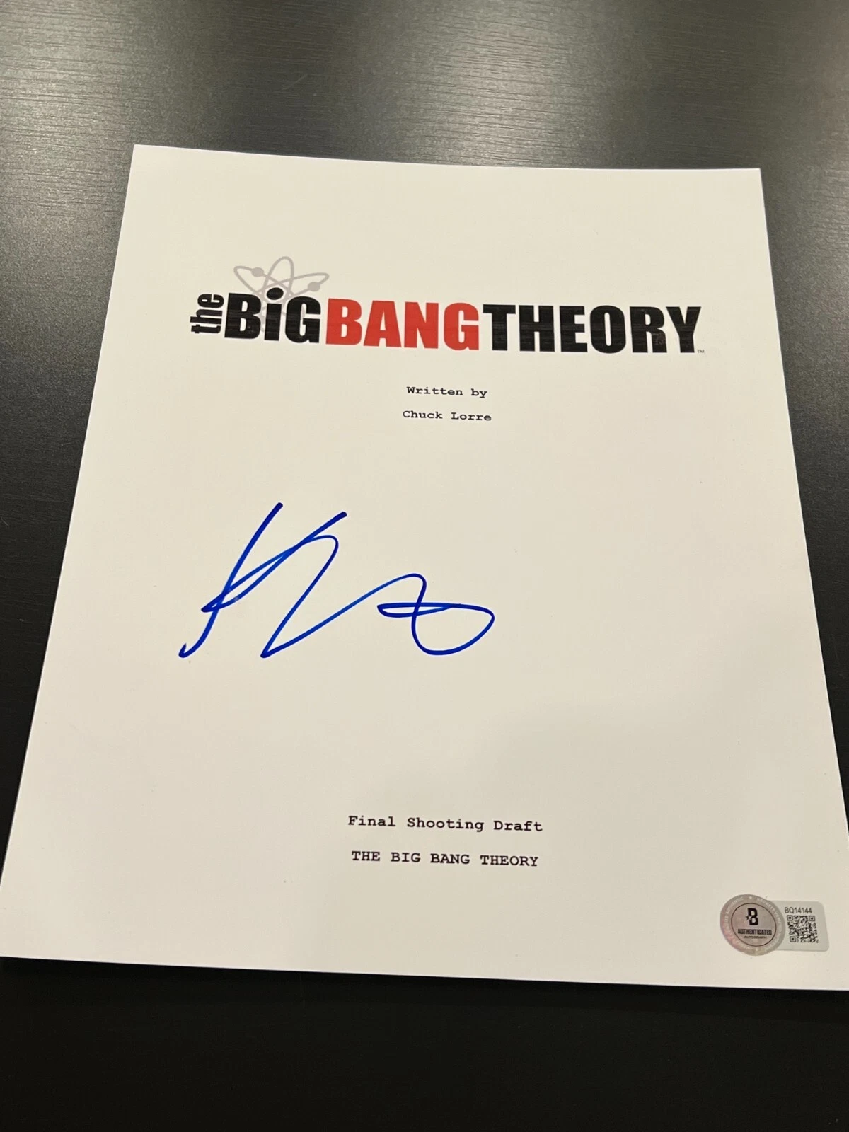 KALEY CUOCO SIGNED AUTOGRAPH SCRIPT BIG BANG THEORY PARSONS BECKETT BAS COA X9