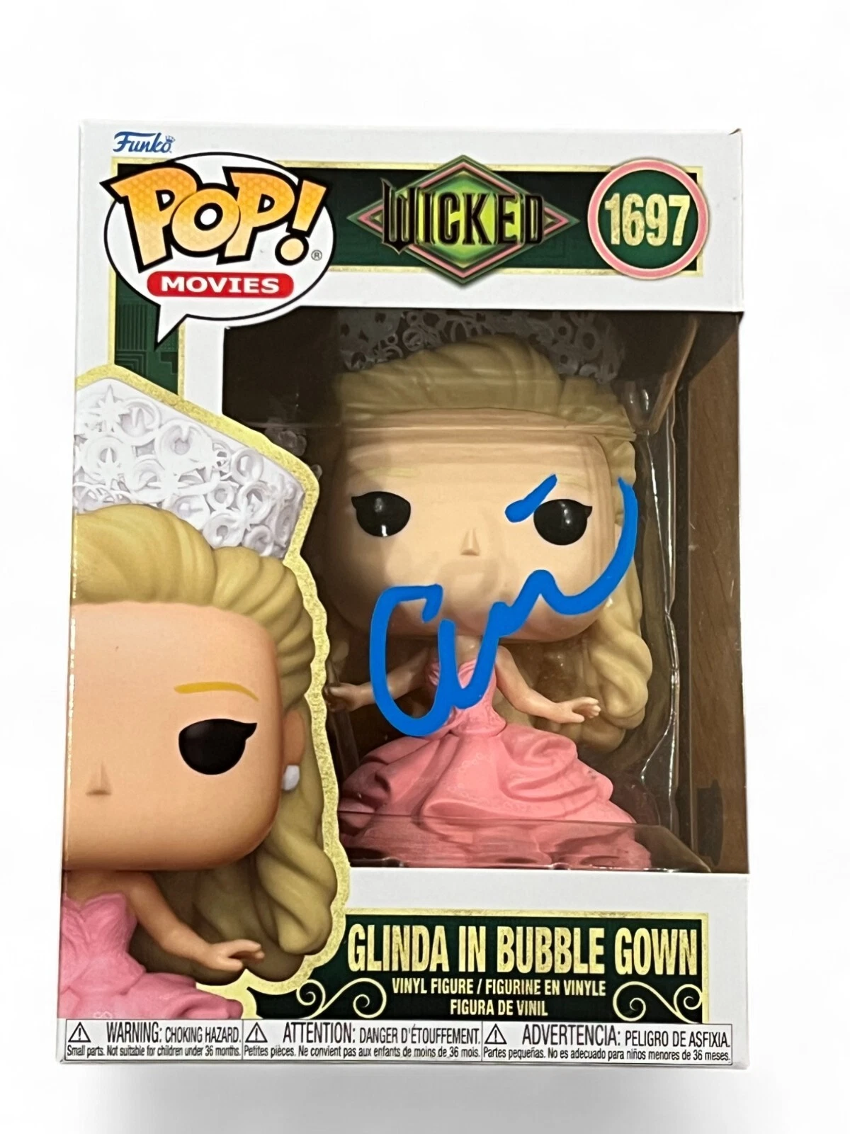 ARIANA GRANDE SIGNED AUTOGRAPH FUNKO POP WICKED 1697 BECKETT BAS COA