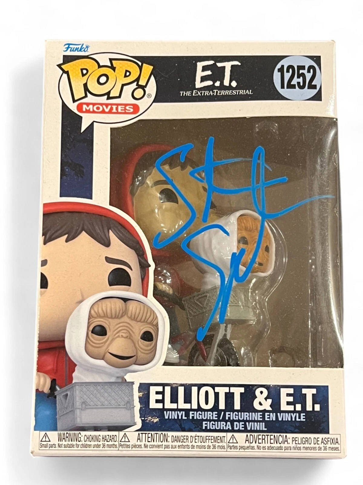 STEVEN SPIELBERG SIGNED AUTOGRAPH FUNKO POP ET ELLIOTT 1252 BECKETT BAS COA