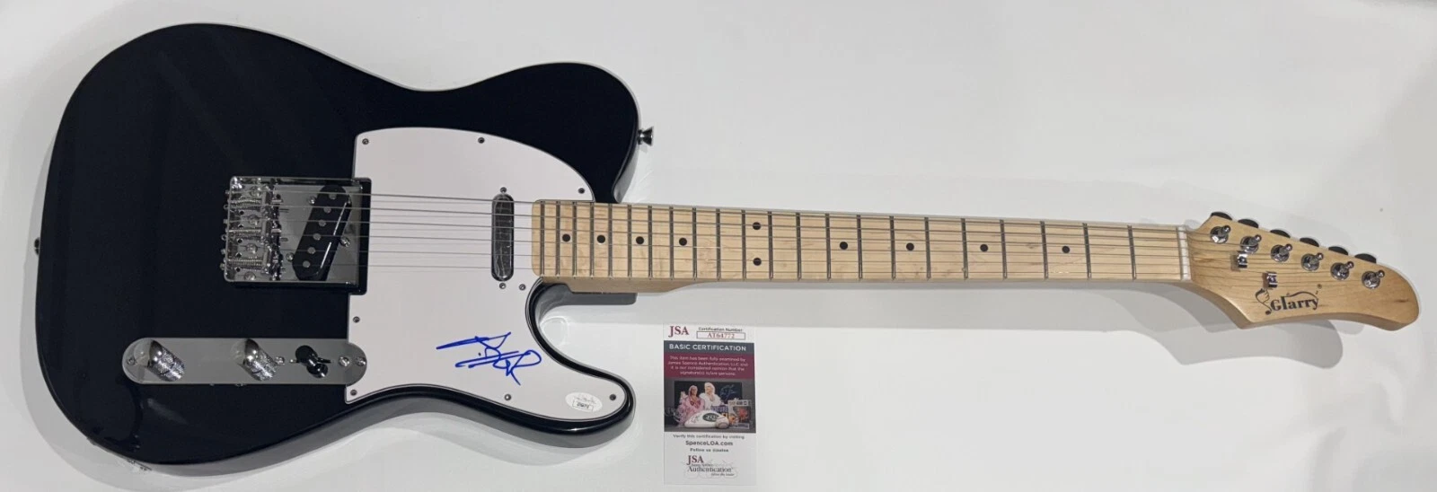 PETER HOOK SIGNED BLACK ELECTRIC GUITAR JOY DIVISION NEW ORDER JSA COA