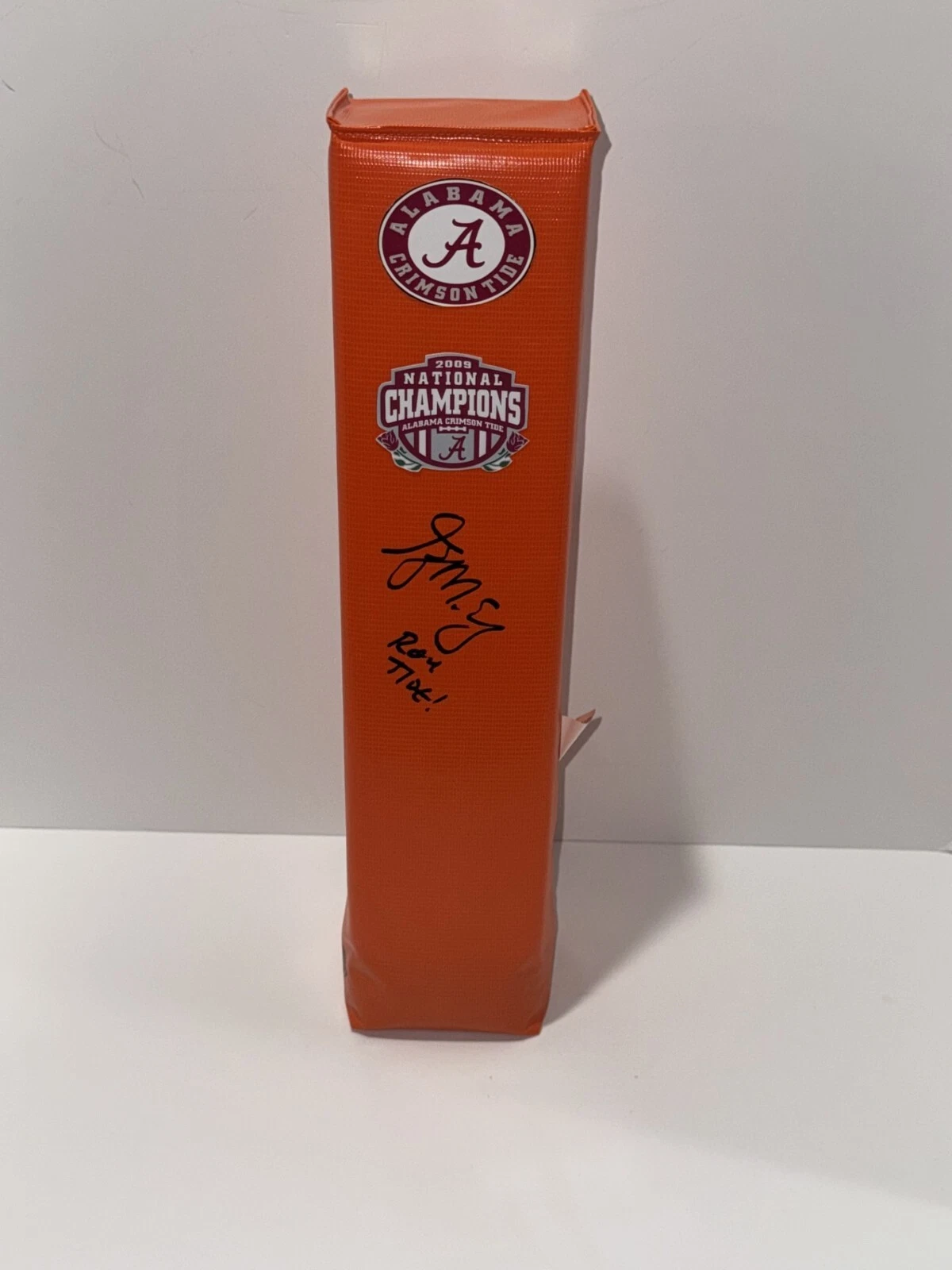 GREG MCELROY SIGNED TOUCHDOWN PYLON ALABAMA CRIMSON TIDE BCS CHAMPIONS JSA COA