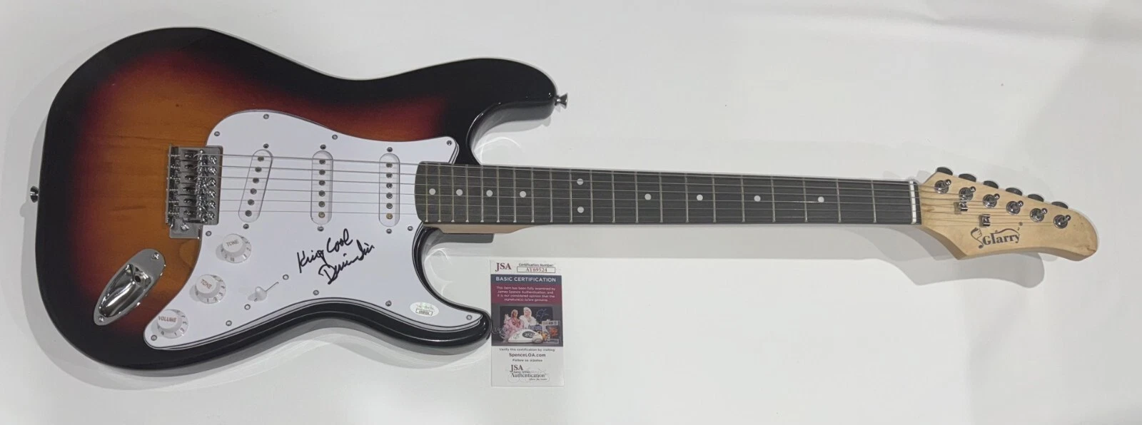 DONNIE IRIS SIGNED SUNBURST ELECTRIC GUITAR KING COOL INSCRIP PITTSBURGH JSA COA