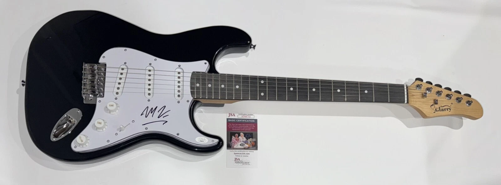 MARCUS KING SIGNED BLACK ELECTRIC GUITAR BLUES COUNTRY JSA COA