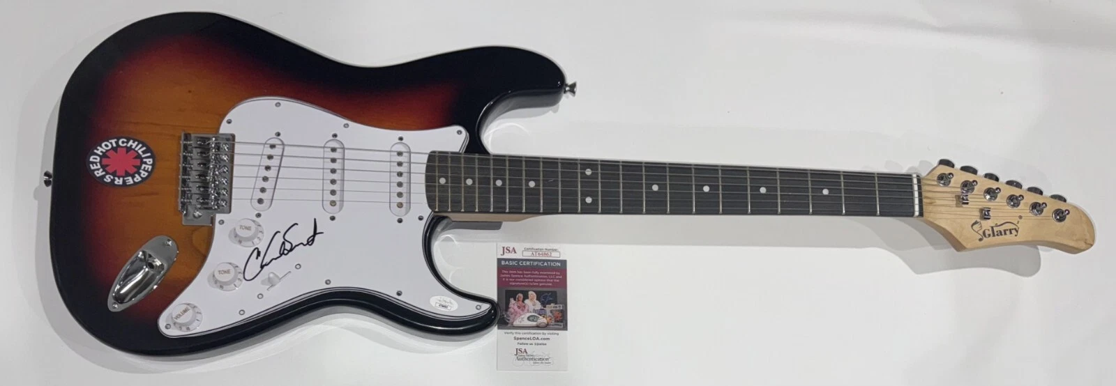 CHAD SMITH SIGNED SUNBURST ELECTRIC GUITAR RED HOT CHILI PEPPERS JSA COA