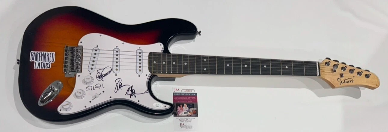 THE BARENAKED LADIES SIGNED SUNBURST ELECTRIC GUITAR STEVEN PAGE ED JSA COA