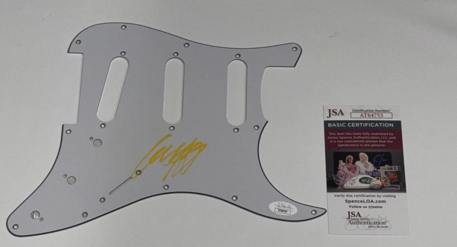 GARY HOLT SIGNED ELECTRIC GUITAR PICKGUARD SLAYER JSA COA