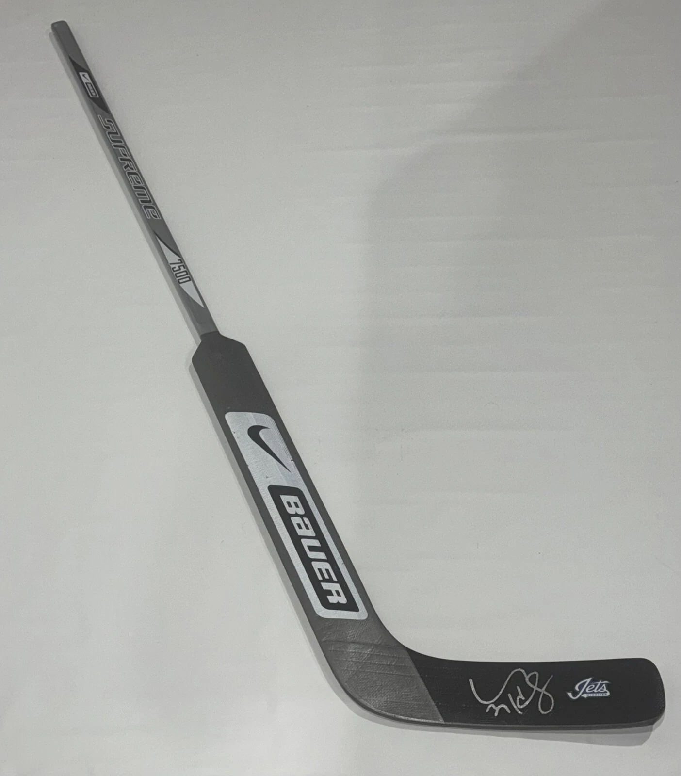 CONNOR HELLEBUYCK SIGNED GOALIE STICK WINNIPEG JETS VEZINA AUTOGRAPHED JSA COA