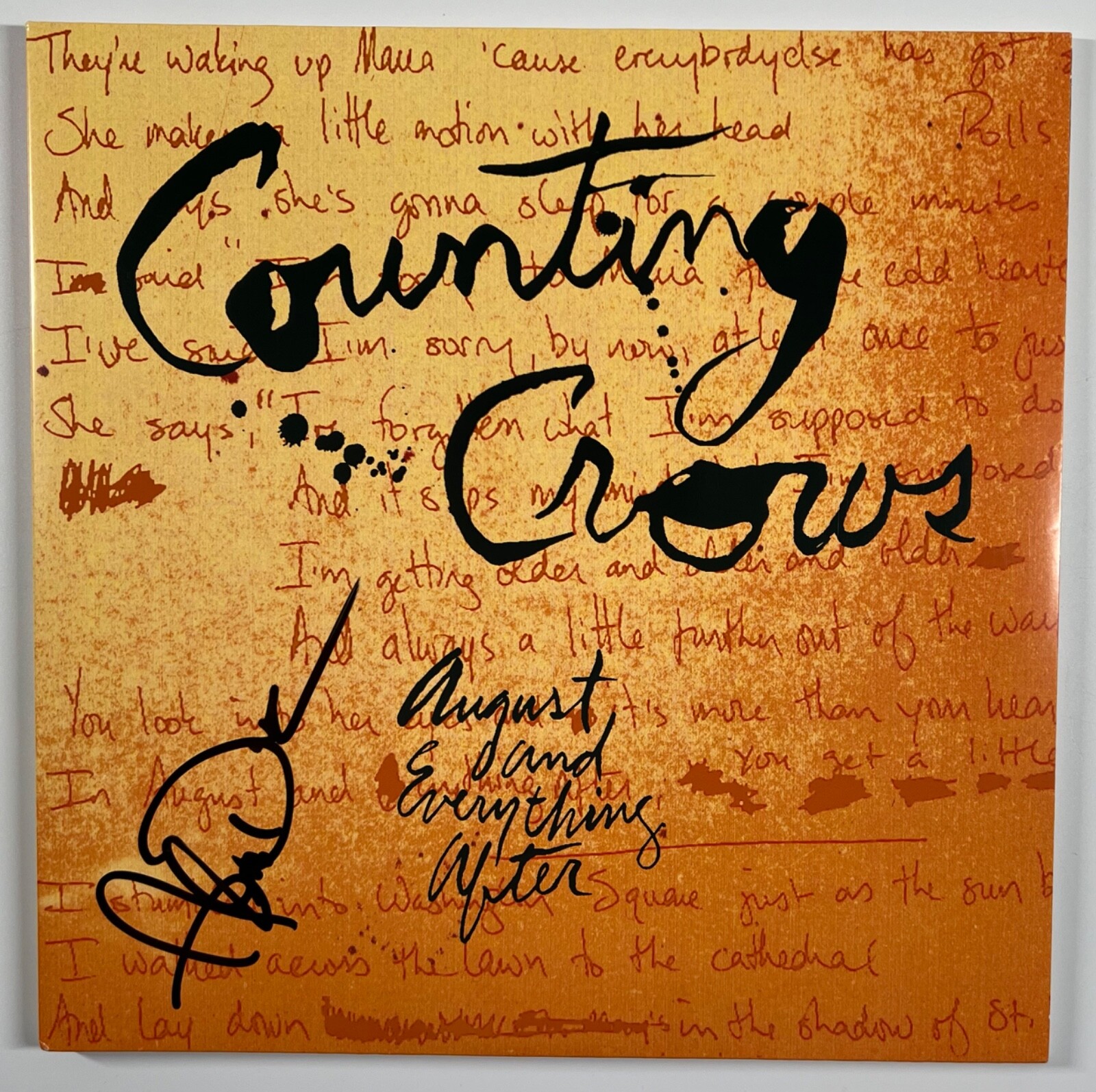 ADAM DURITZ COUNTING CROWS JSA SIGNED AUTOGRAPH RECORD ALBUM VINYL COLLECTIBLE MEMORABILIA