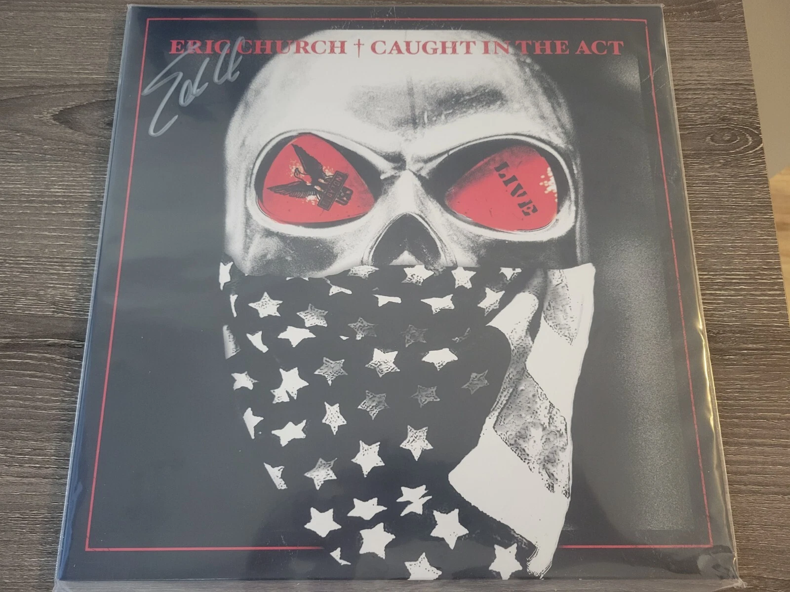 ERIC CHURCH AUTOGRAPHED CAUGHT IN THE ACT VINYL RECORD SIGNED SEALED BRAND NEW