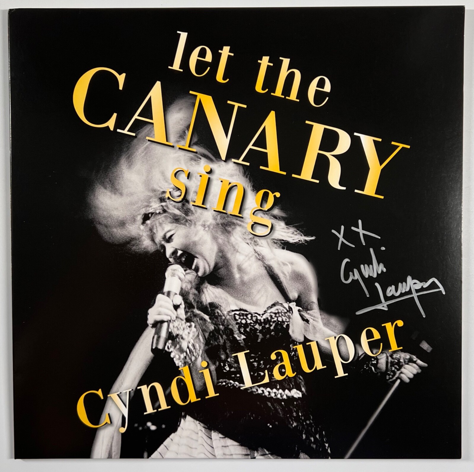 Cyndi Lauper JSA Signed Autograph Record Album Let The Canary Sign