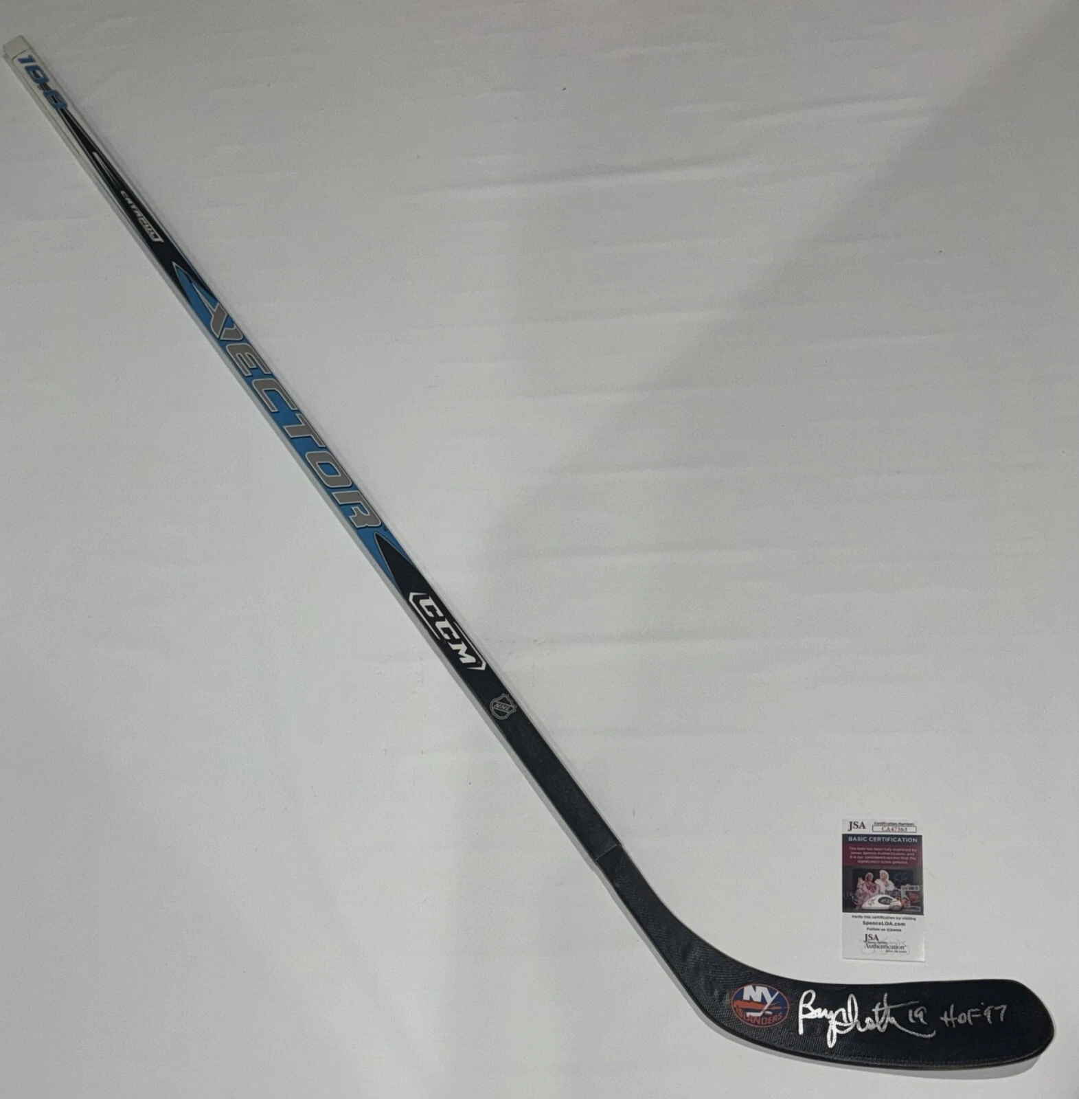 BRYAN TROTTIER SIGNED F/S HOCKEY STICK NEW YORK ISLANDERS JSA COA