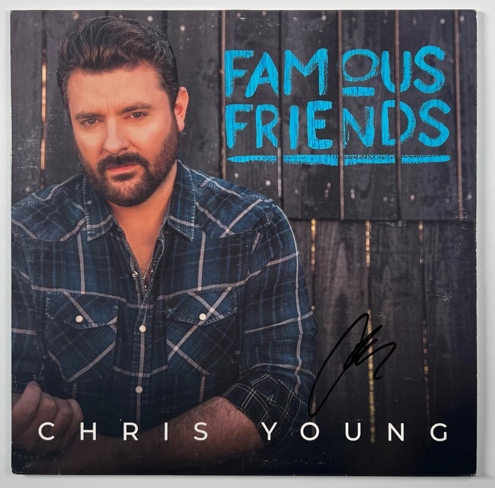 Chris Young JSA Autograph Signed Album Vinyl Record Famous Friends