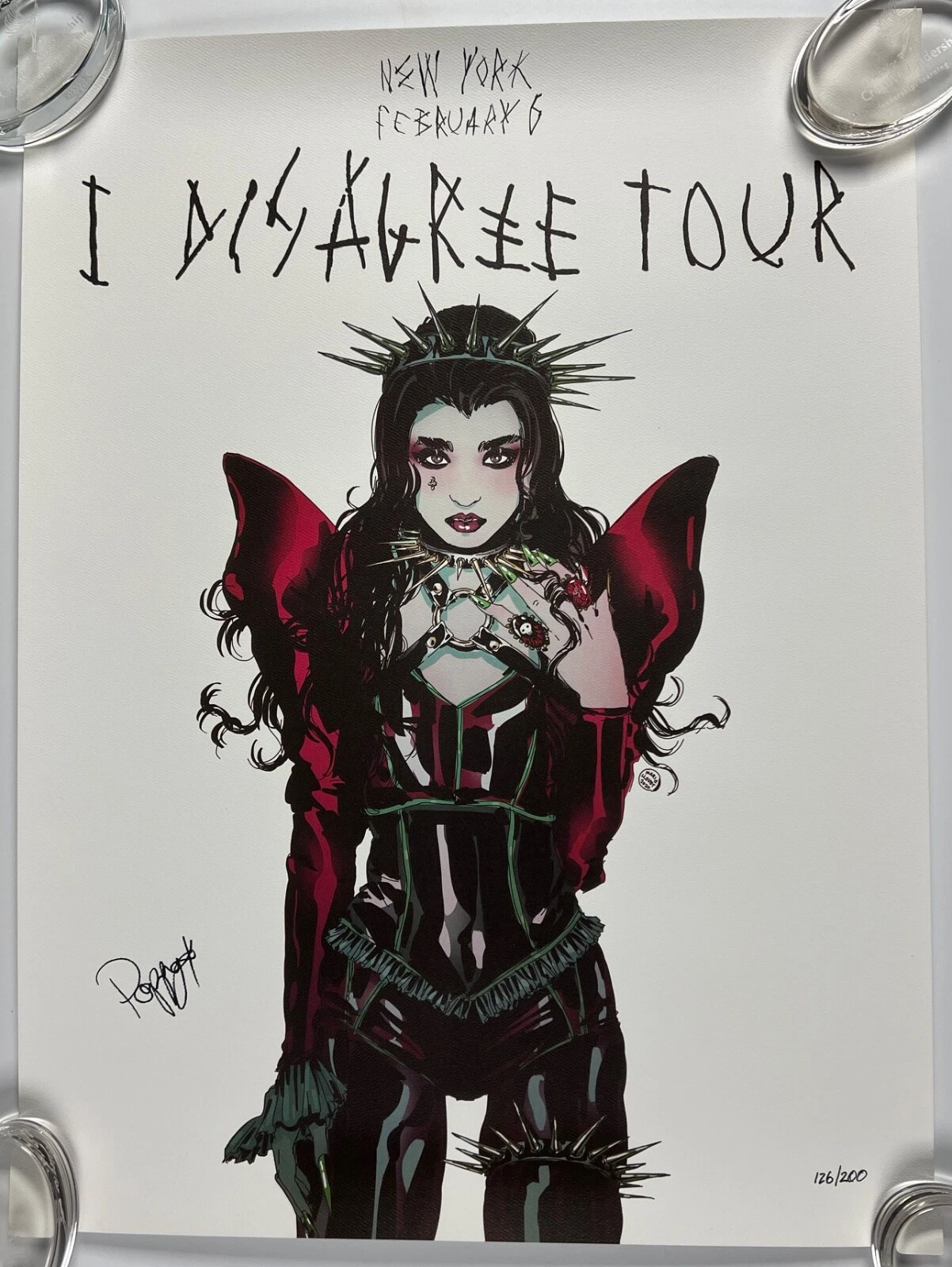 Poppy JSA Signed Autograph Signed Poster Lithograph I Disagree Tour New York
