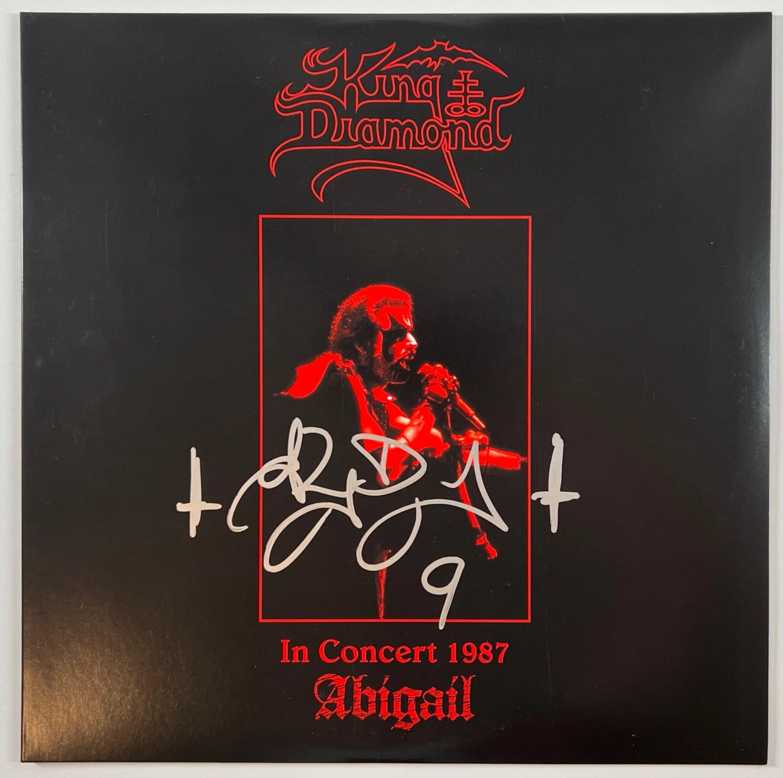 King Diamond Signed Autograph JSA Record Album Vinyl In Concert 1987 Abigail
