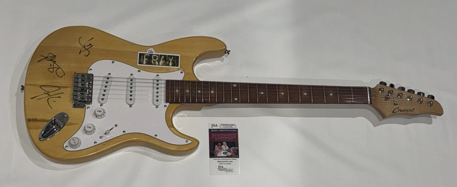 THE FRAY SIGNED ELECTRIC GUITAR ISAAC SLADE JOE KING BEN WYSOCKI 3X JSA COA
