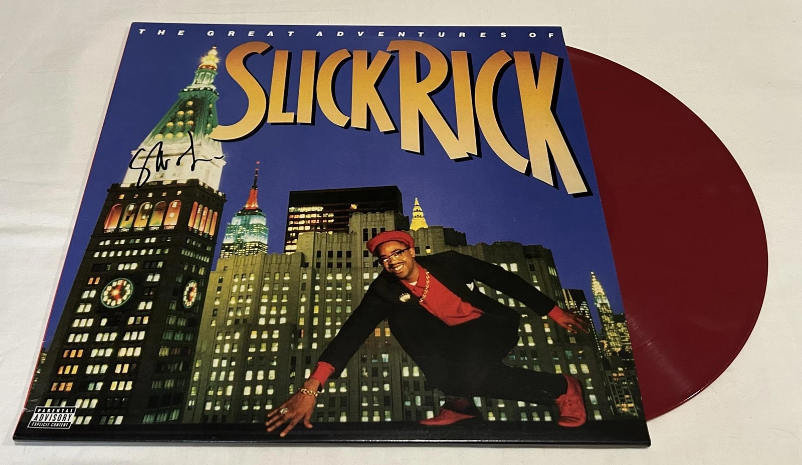 SLICK RICK SIGNED THE ADVENTURES OF VINYL RECORD JSA