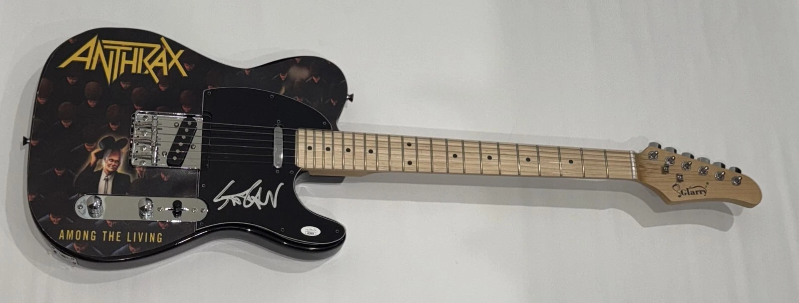 SCOTT IAN SIGNED CUSTOM ANTHRAX AMONG THE LIVING ELECTRIC GUITAR JSA COA