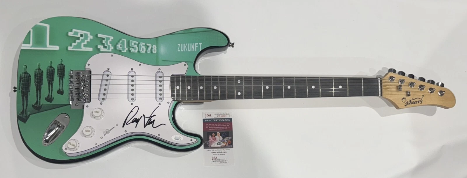 RALF HUTTER SIGNED CUSTOM KRAFTWERK ELECTRIC GUITAR LEGEND JSA COA