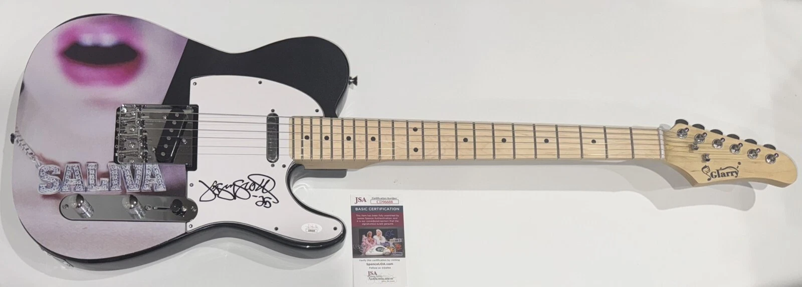 JOSEY SCOTT SIGNED CUSTOM SALIVA EVERY SIX SECONDS ELECTRIC GUITAR JSA COA