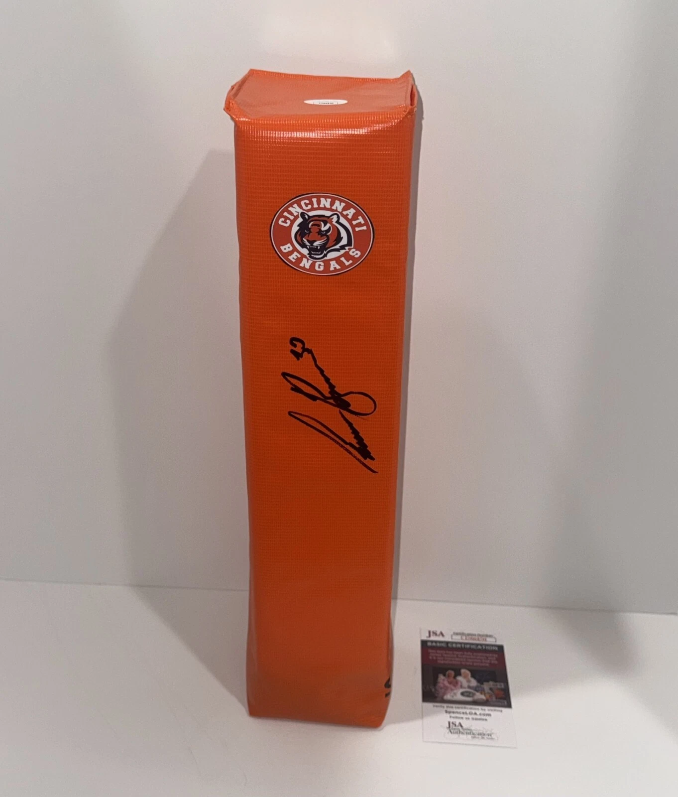 CHASE BROWN SIGNED TOUCHDOWN PYLON CINCINNATI BENGALS FOOTBALL PROOF JSA COA