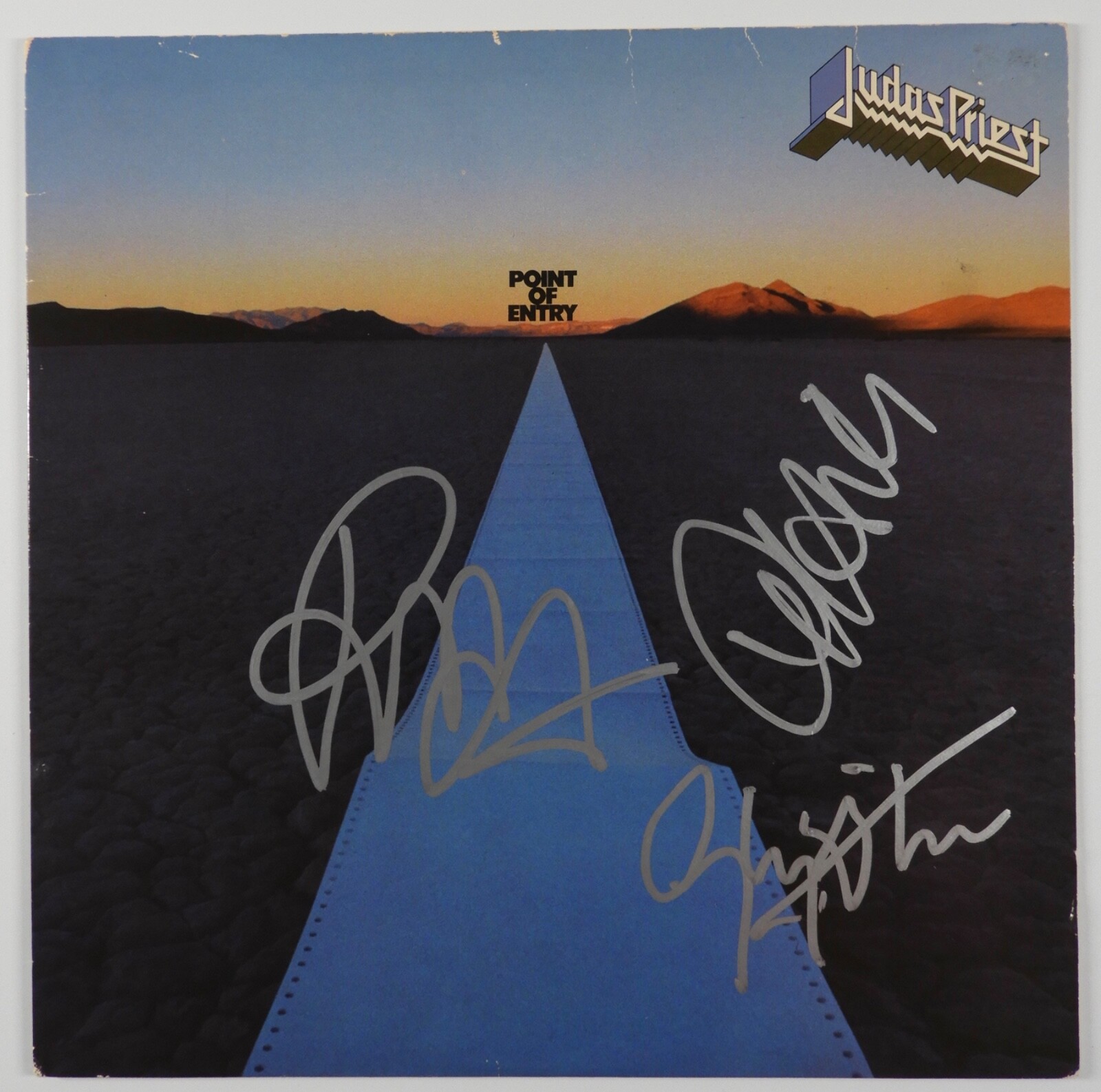 Judas Priest ACOA Signed Autograph Record Album Vinyl Point Of Entry