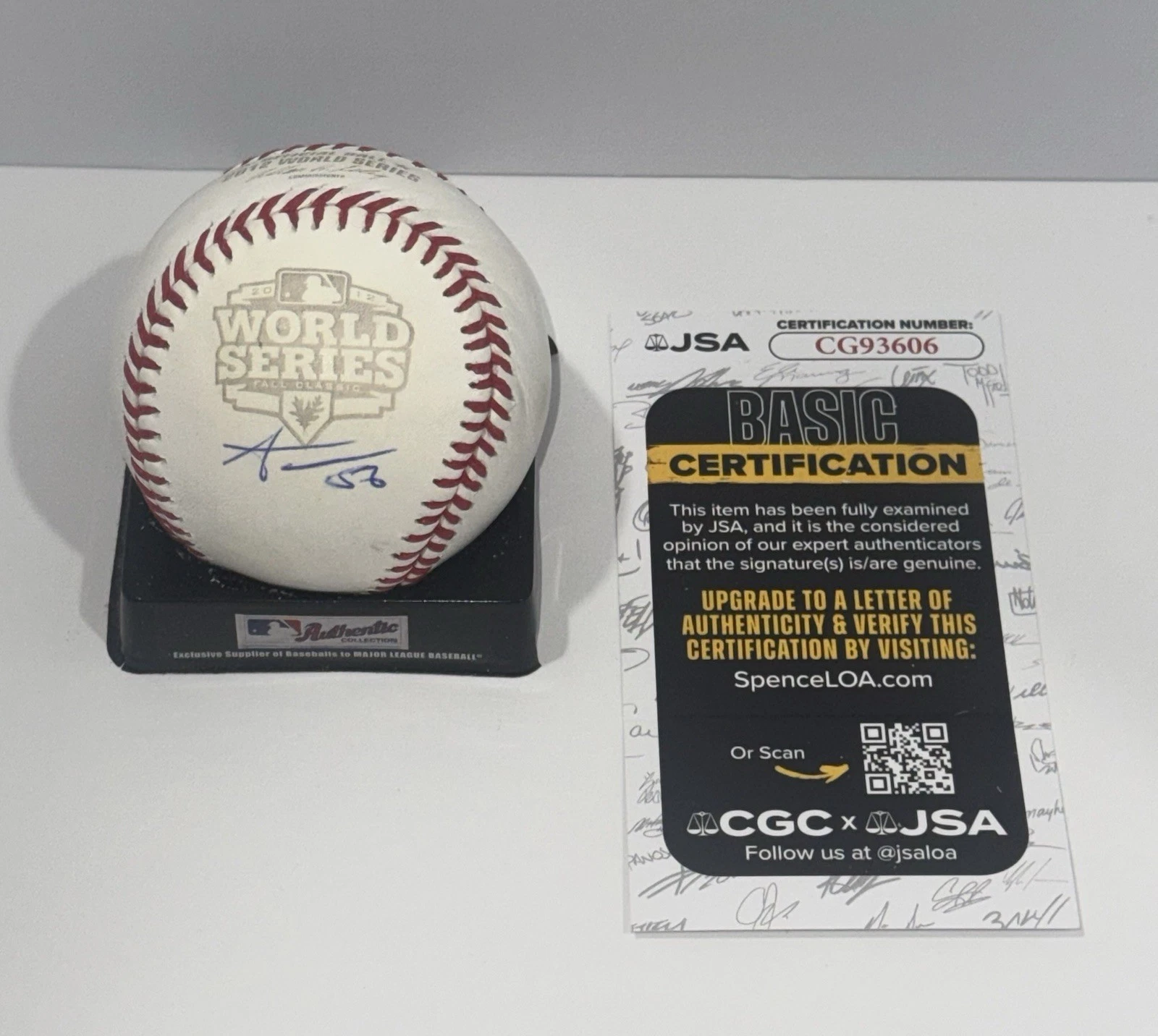 ANDRES TORRES SIGNED 2012 WORLD SERIES BASEBALL SAN FRANCISCO GIANTS