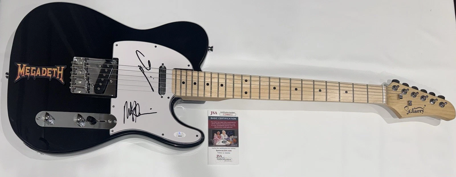 MARTY FRIEDMAN SIGNED BLACK ELECTRIC GUITAR MEGADETH AUTOGRAPHED JSA COA