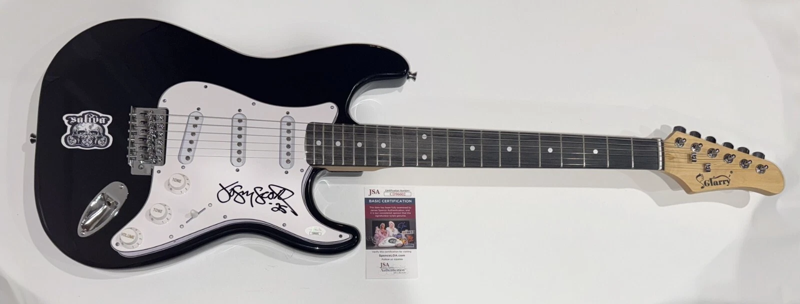 JOSEY SCOTT SIGNED BLACK ELECTRIC GUITAR SALIVA AUTOGRAPHED JSA COA