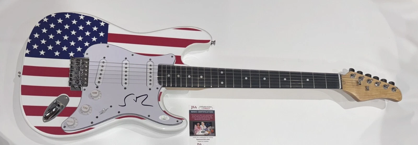 STEVEN VAN ZANDT SIGNED USA FLAG ELECTRIC GUITAR LITTLE STEVEN JSA COA