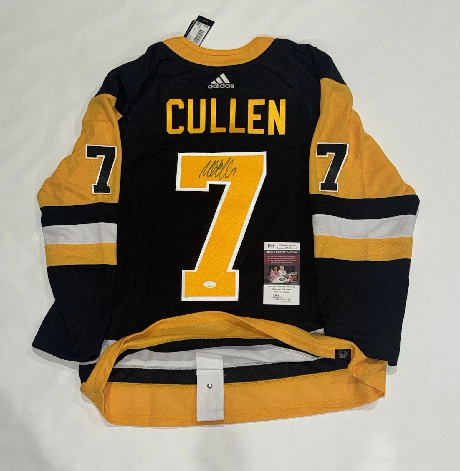 MATT CULLEN SIGNED ADIDAS PITTSBURGH PENGUINS 2017 STANLEY CUP JERSEY JSA COA