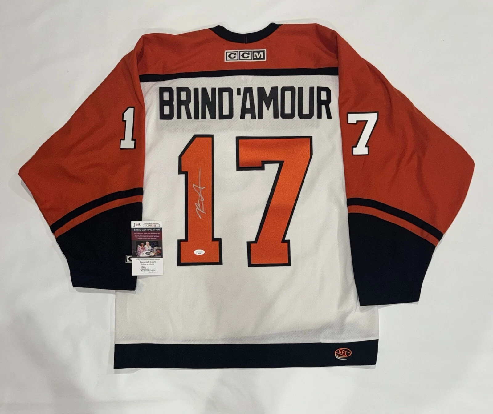 ROD BRIND'AMOUR SIGNED CCM PHILADELPHIA FLYERS 1997 STANLEY CUP JERSEY JSA COA