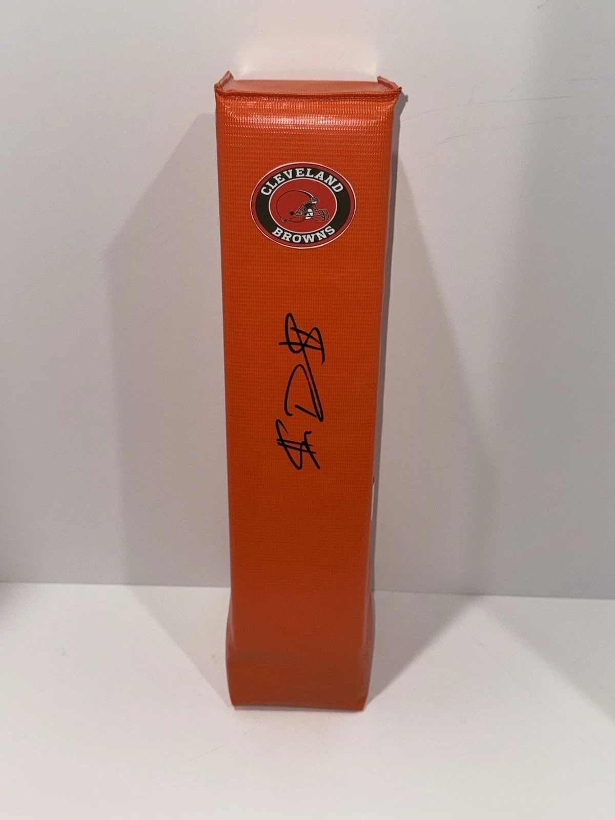 SHEDEUR SANDERS SIGNED TOUCHDOWN PYLON CLEVELAND BROWNS PROOF NFL STAR