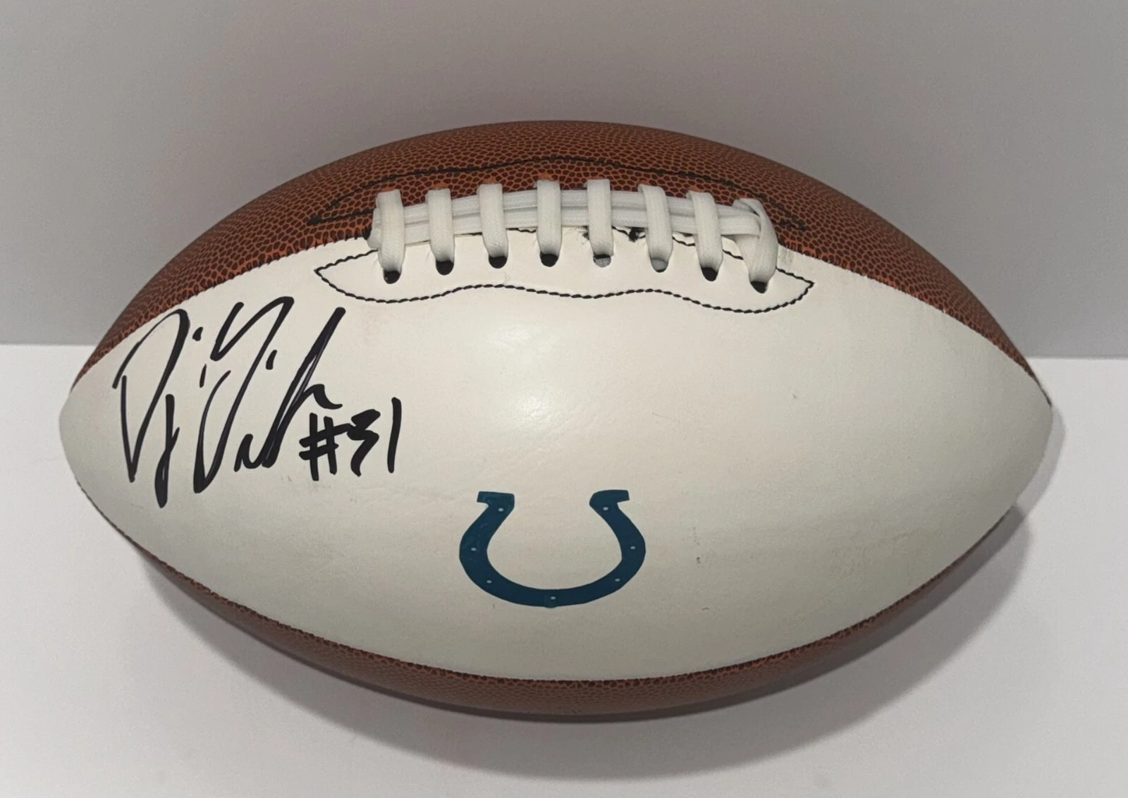 DJ GIDDENS SIGNED FOOTBALL INDIANAPOLIS COLTS D.J. PROOF